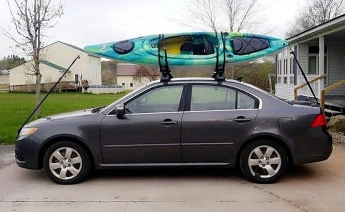 The Mustang 100X fits perfectly on top of our medium-sized car