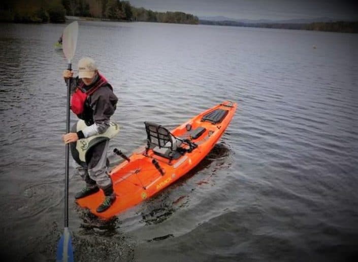 Standing on the stern of my Bonafide SS127 yet not falling