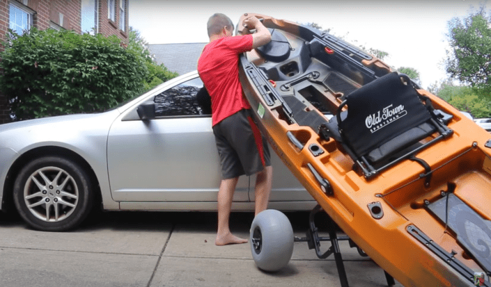 Loading the Sportsman MK on a car