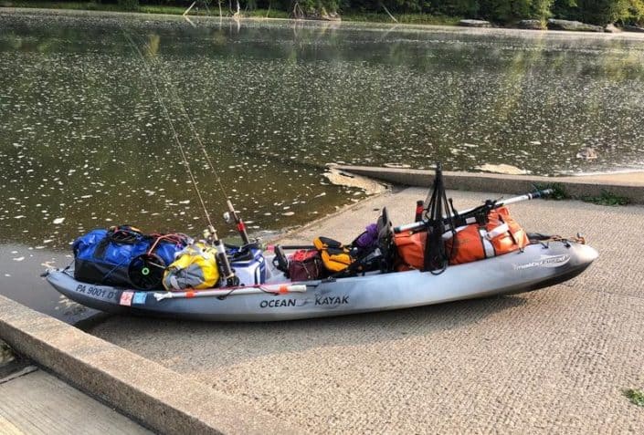 Picture of the Ocean Kayak Malibu Two XL Angler ready for fishing.