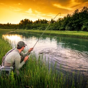 man fishing